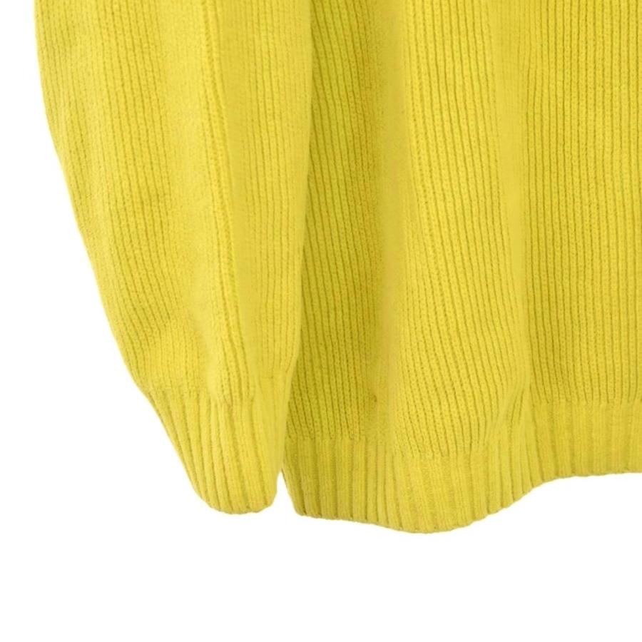 シーピーカンパニー C.P.COMPANY Chenille Cotton Lens Crewneck ニット セーター 長袖 M 黄緑 ライトグリーン 19CMKN017A-005558G_6