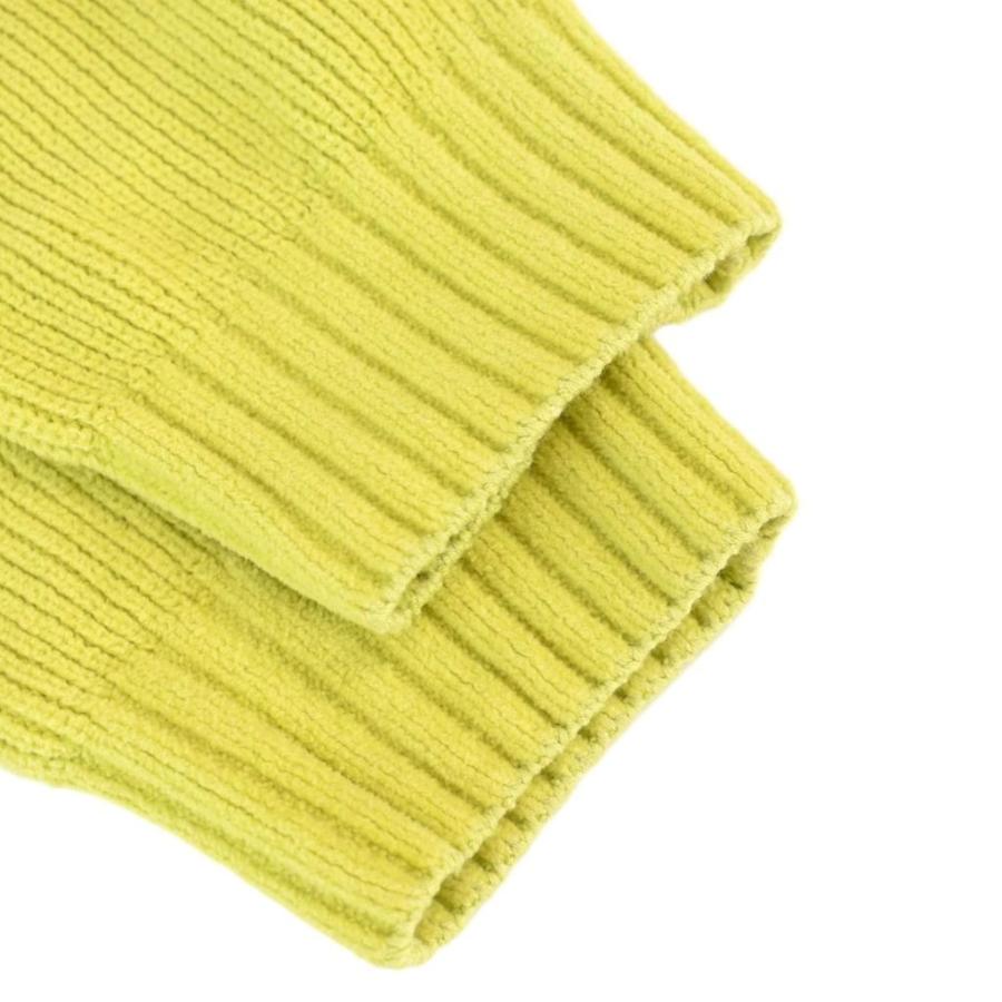 シーピーカンパニー C.P.COMPANY Chenille Cotton Lens Crewneck ニット セーター 長袖 M 黄緑 ライトグリーン 19CMKN017A-005558G_7