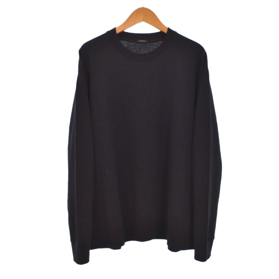 コモリ COMOLI コットンジャージ 長袖 Tシャツ 2 黒 ブラック DO1