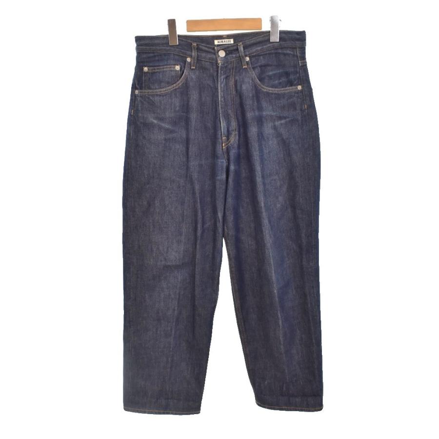 オーラリー AURALEE HARD TWIST DENIM WIDE PANTS ハードツイスト 