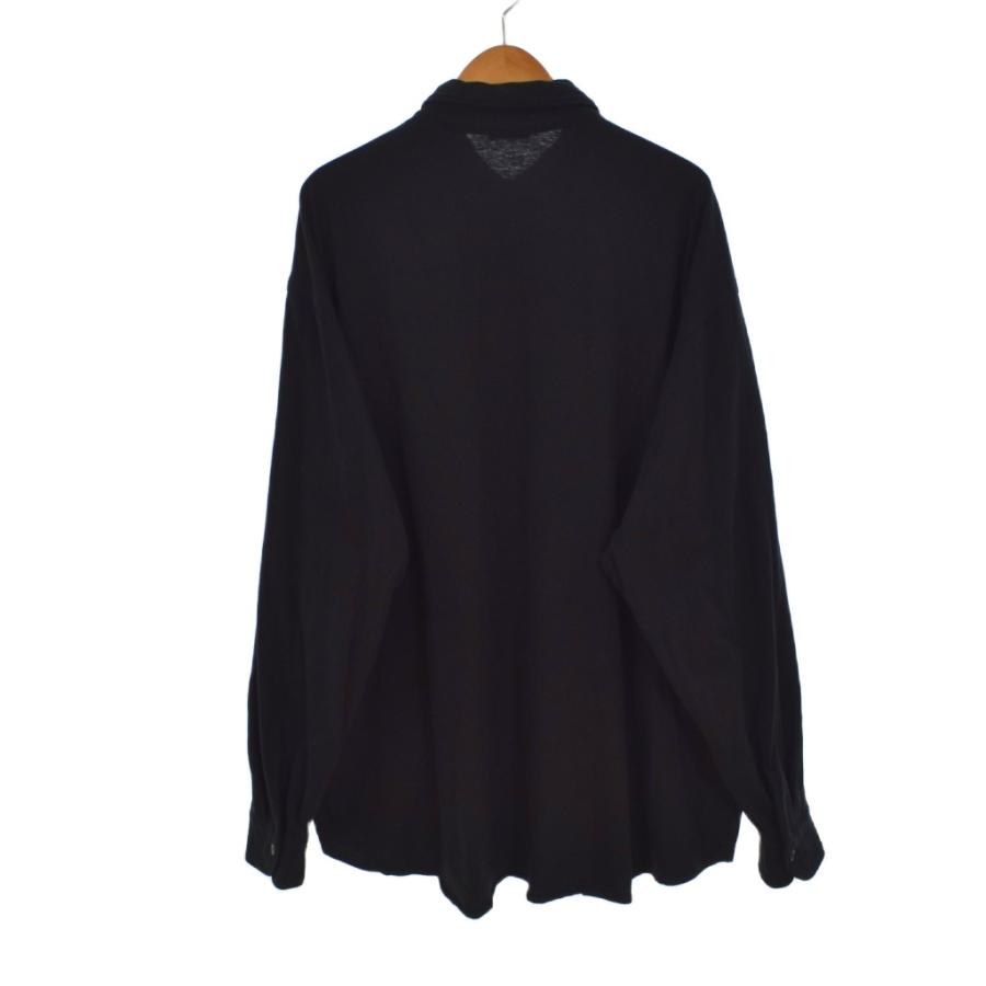 コモリ COMOLI 25SS ジャージ コモリシャツ 長袖 コットン 2 黒