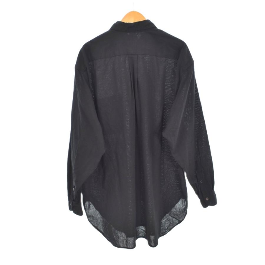未使用品 コモリ COMOLI 25SS オックスシャツ 長袖 コットン 1 黒
