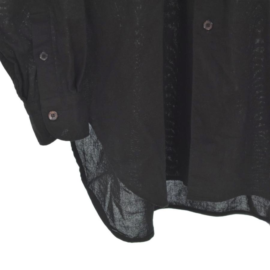 未使用品 コモリ COMOLI 25SS オックスシャツ 長袖 コットン 1 黒
