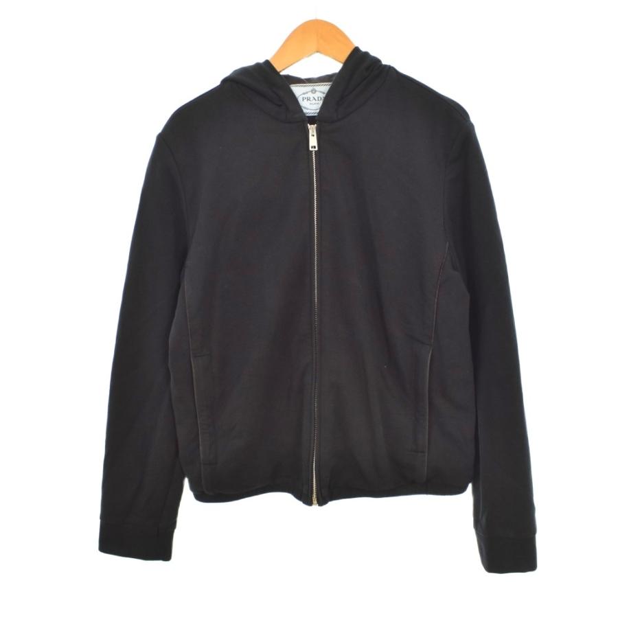 PRADA ジップアップパーカー　レディース PRADA（プラダ） PRADA 19年製 ジップアップ パーカー フーディー M 黒