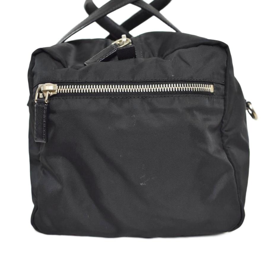 PRADA（プラダ） ナイロン 三角ロゴ ミニボストン ハンドバッグ 黒