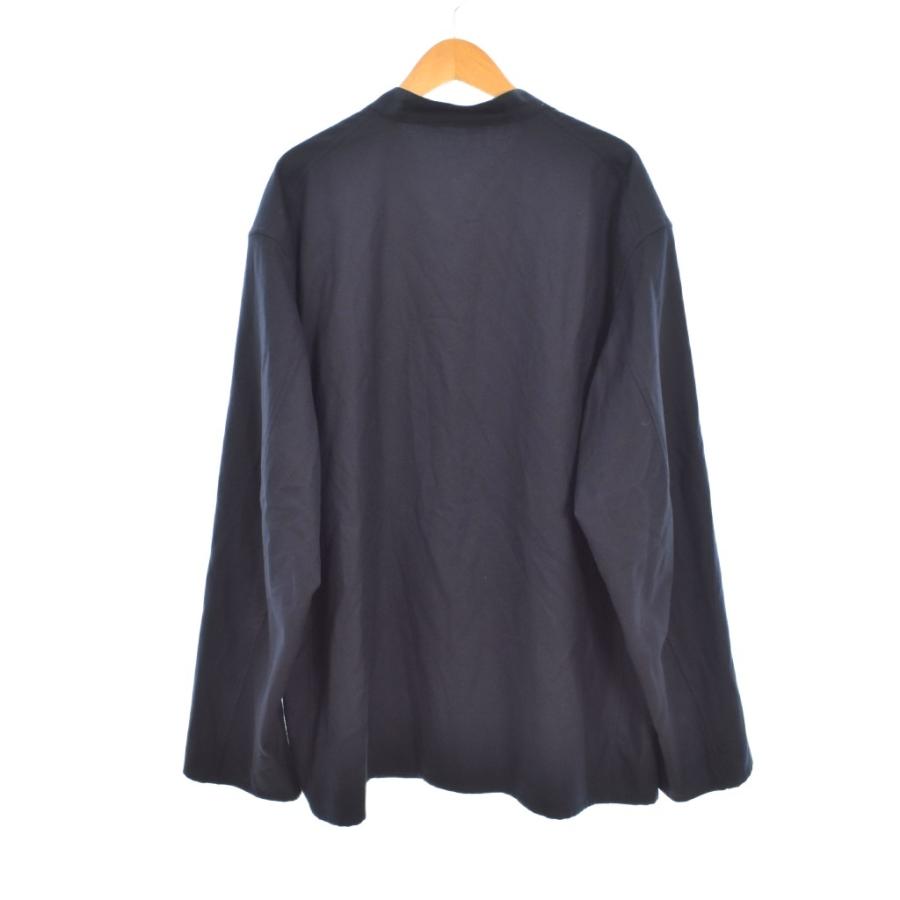 コモリ COMOLI 21AW ウールフラノスタンドカラージャケット 3 紺