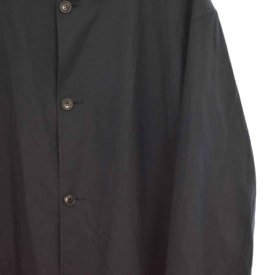 コモリ COMOLI 21AW ウールフラノスタンドカラージャケット 3 紺