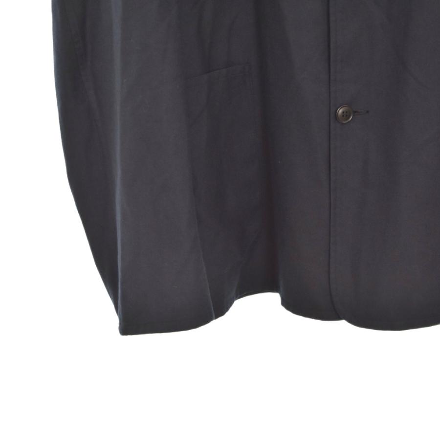 コモリ COMOLI 21AW ウールフラノスタンドカラージャケット 3 紺
