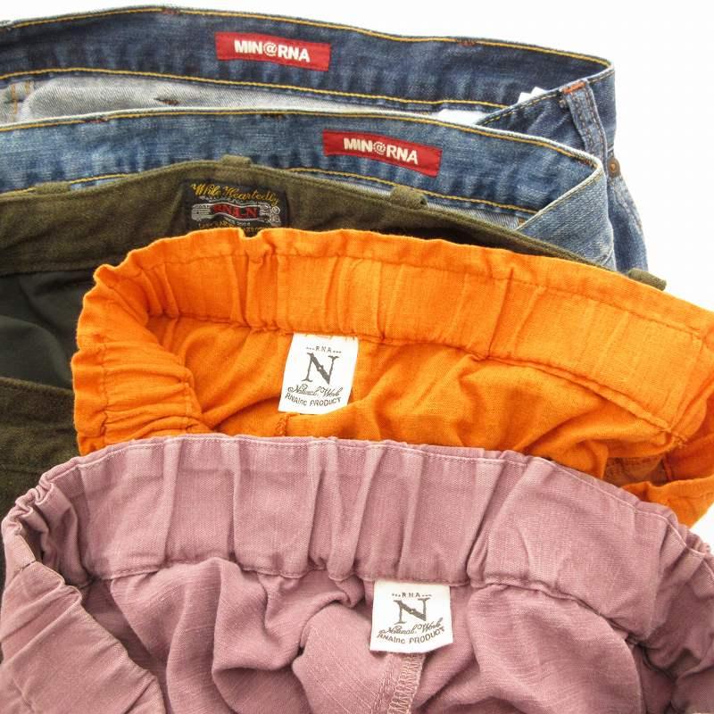 RNA アールエヌエー デニムパンツ イージーパンツ ベイカーパンツ  