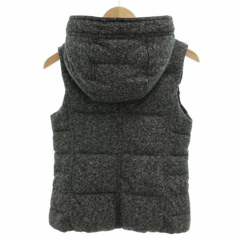 プラステ PLST リバーシブル ダウンベスト ジップアップ M グレー 黒