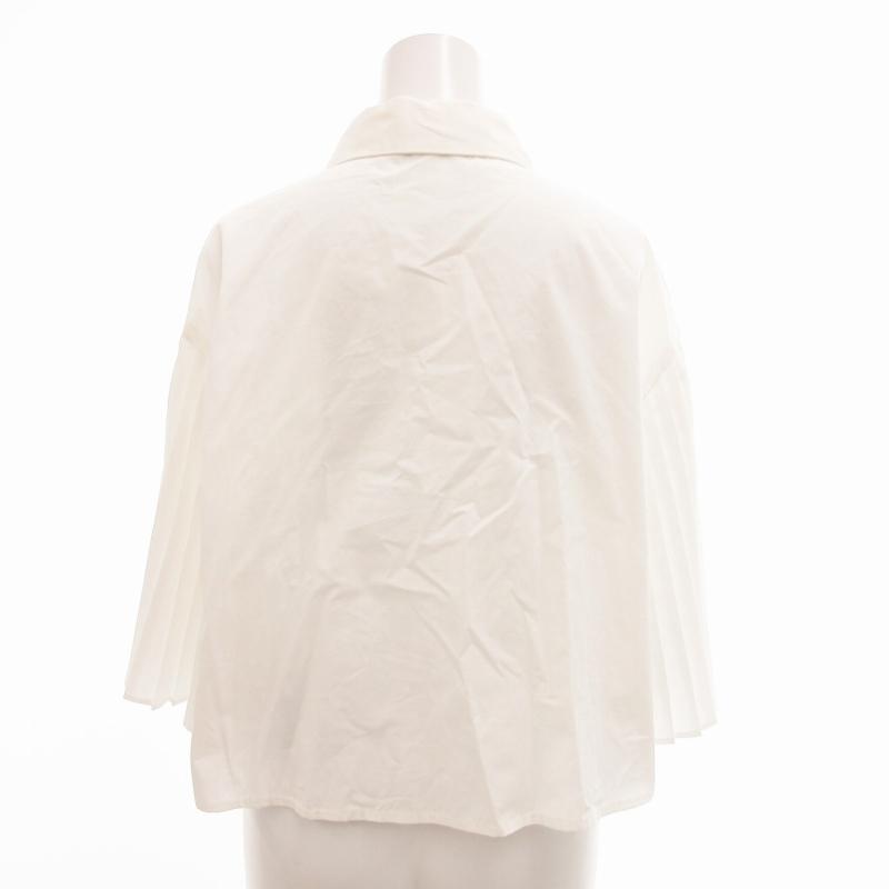 ZARA（ザラ） プリーツスリーブ ブラウス シャツ 袖切替 S 白 ホワイト 