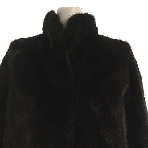ミンク ハーフコート 毛皮 リアルファー ダークブラウン 11 レディース