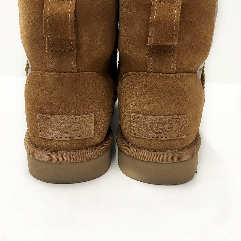 新品UGGムートンブーツ　21cm アグ UGG クラシック ミニ ラバーロゴ ムートンブーツ 裏ボア 1108231