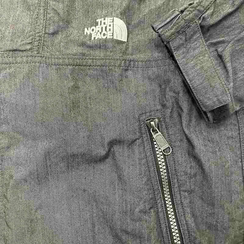 ザノースフェイス ナイロン デニム コンパクトジャケット フード S グレー THE NORTH FACE（ザ ノースフェイス） ナイロン デニム コンパクト