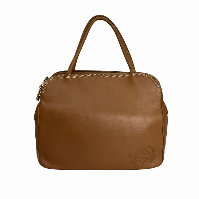 LOEWE ロエベ アナグラム ハンドバッグ ナッパレザー ベージュ ☆AA 