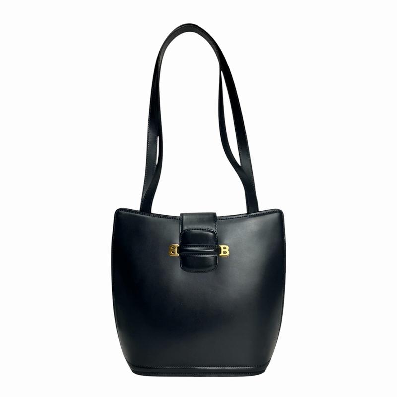 【BALLY】ショルダーバッグ ネイビー レザー BALLY ネイビーレザー ショルダーバッグ