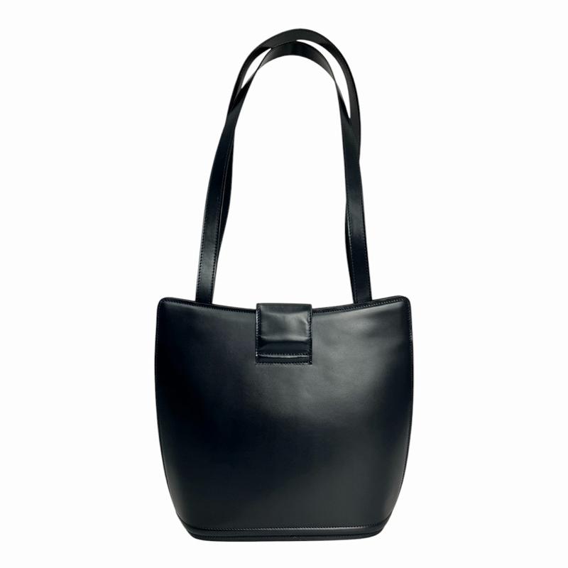 Bally（バリー） ショルダーバッグ レザー ロゴ ゴールド金具 ネイビー 