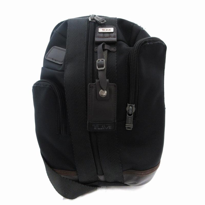 TUMI ブラック ショルダーバッグ ボディバッグ TUMI】ショルダーボディバッグ 黒