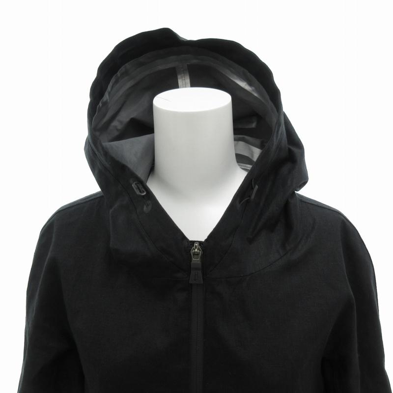 ヘルノ HERNO リネン フーデッドジャケット ブルゾン ダブルジップ 麻