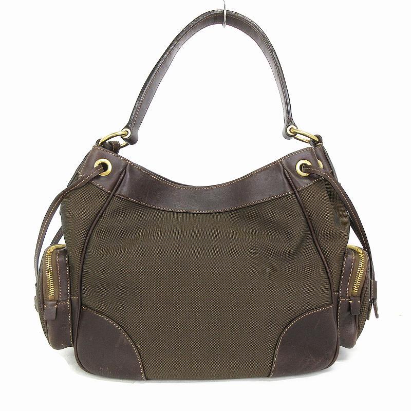 PRADA プラダ ロゴ ジャガード ショルダーバッグ 肩掛け レザー