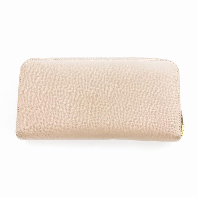PRADA（プラダ） 長財布 本革 レザー ラウンドファスナー ピンク