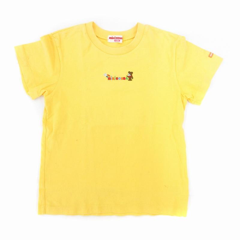 ミキハウス mikihouse 3点セット トレーナー Tシャツ 半袖 ロゴ 130 黄