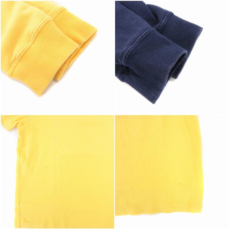 ミキハウス mikihouse 3点セット トレーナー Tシャツ 半袖 ロゴ 130 黄 