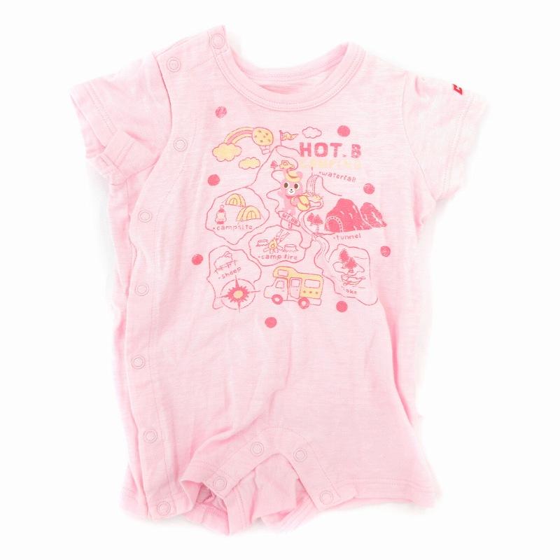 ミキハウス　ロンパース tシャツ　70センチ ミキハウス mikihouse ロンパース Tシャツ 2点セット 70 ピンク /JS