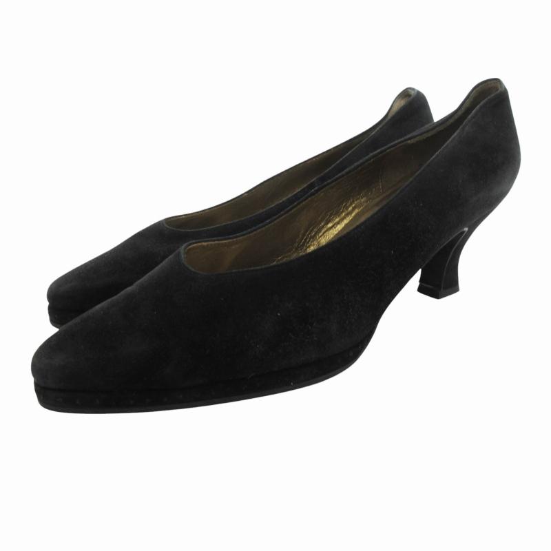 YSL ブラック ポインテッドトゥ パンプス 37