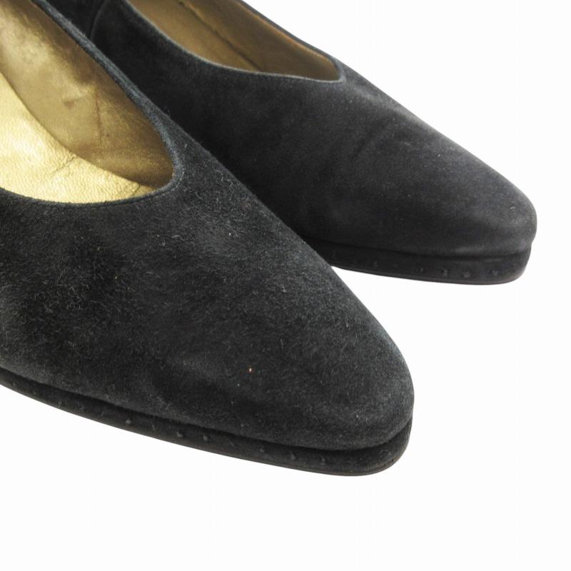 YSL ブラック ポインテッドトゥ パンプス 37