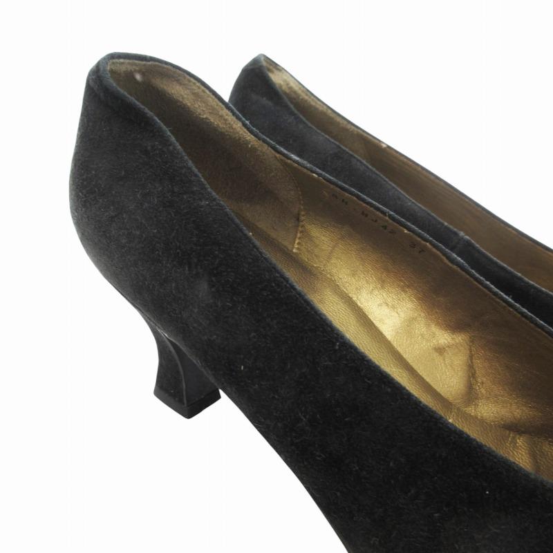 YSL ブラック ポインテッドトゥ パンプス 37