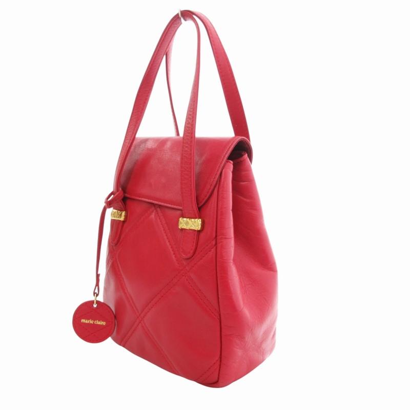 マリクレール MARIE CLAIRE ハンドバッグ キルティング ロゴ チャーム
