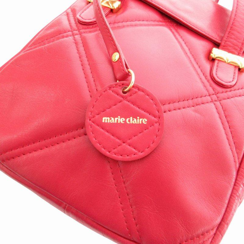 マリクレール MARIE CLAIRE ハンドバッグ キルティング ロゴ チャーム