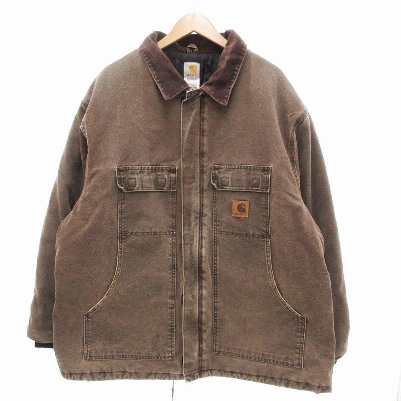 雰囲気抜群 Carhartt トラディショナルジャケット　XL ブラウン Carhartt トラディショナルコート XL ダックジャケット ダークブラウン