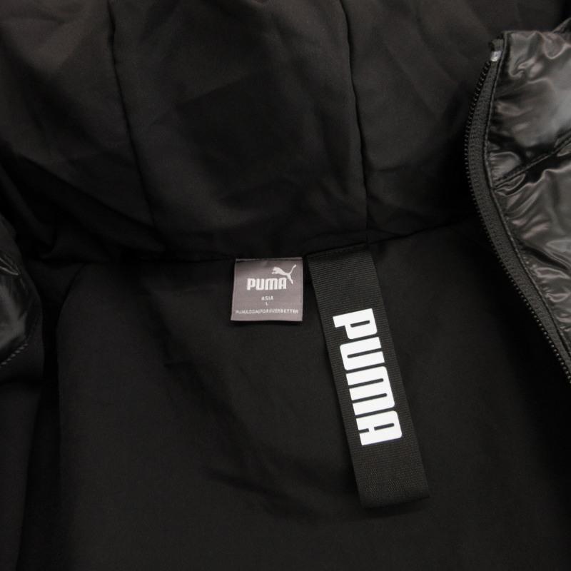 PUMA（プーマ） ダウンジャケット アウター ジップアップ ロゴ L 黒
