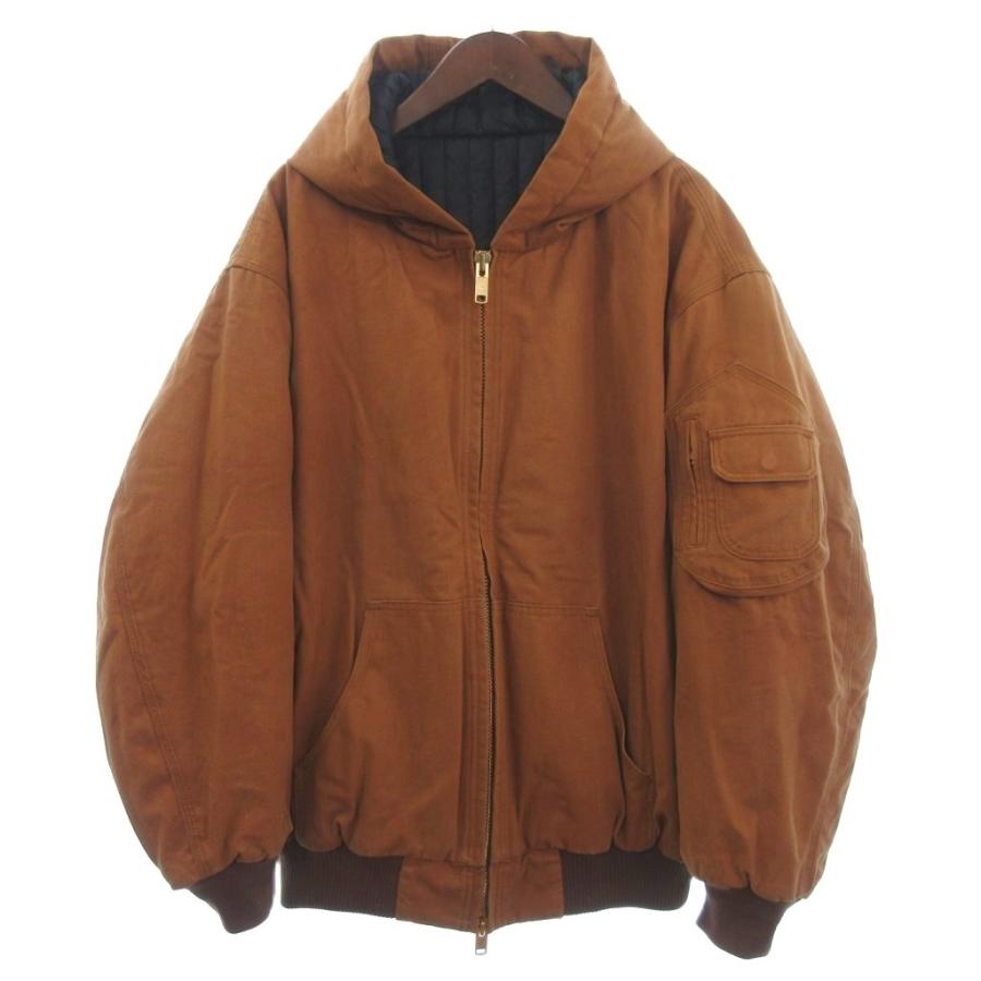 【中古】サスクワッチファブリックス PUFF WORK HOODIE BIGNESS 中綿 ジャケット パーカー JKH-003 M 茶 サスクワッチファブリックス PUFF WORK HOODIE BIGNESS 中綿