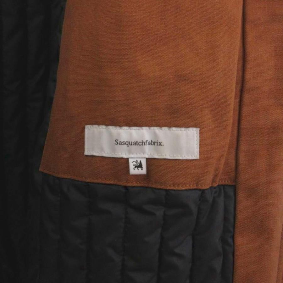 【中古】サスクワッチファブリックス PUFF WORK HOODIE BIGNESS 中綿 ジャケット パーカー JKH-003 M 茶 サスクワッチファブリックス PUFF WORK HOODIE BIGNESS 中綿