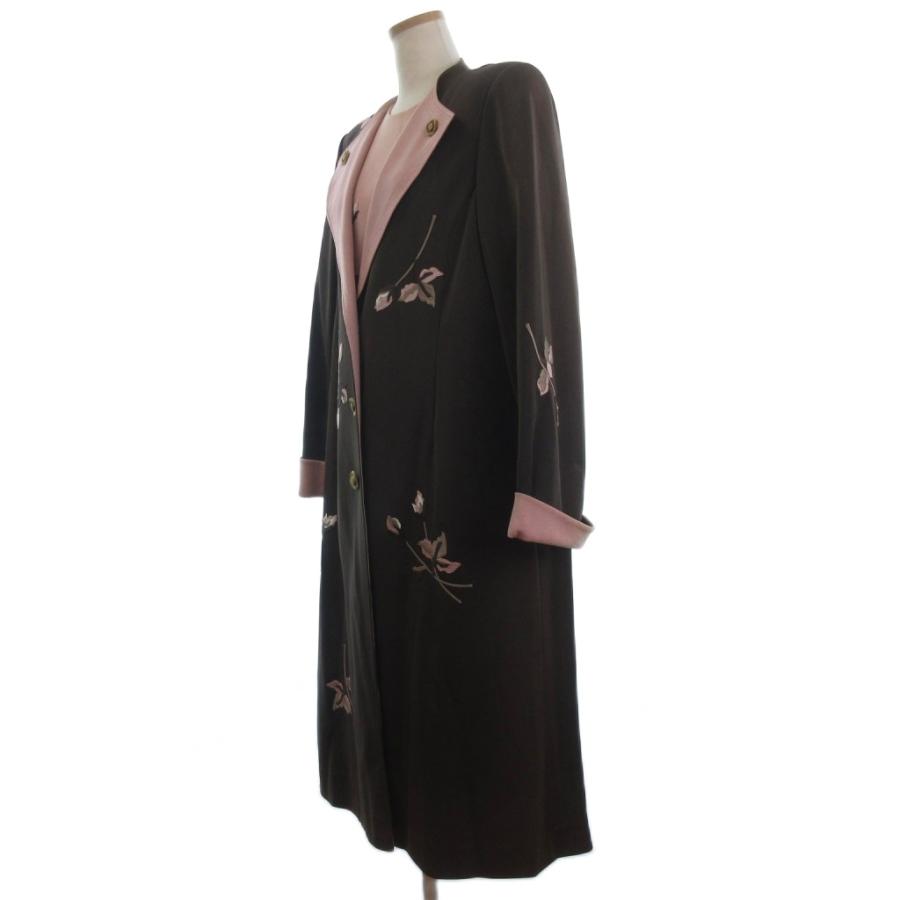 【中古】ミズレイコ Ms. REIKO ワンピース コート アンサンブル ピンク ブラウン系 9 11 ■GY99 ミズレイコ Ms. REIKO ワンピース コート アンサンブル ピンク