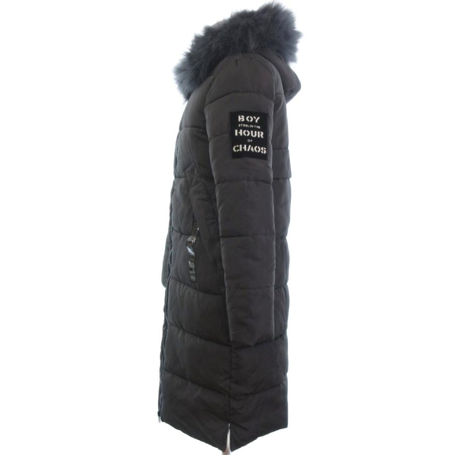 M.S.K.Z.X 美品 中綿 コート ジップアップ フェイクファー フード付き