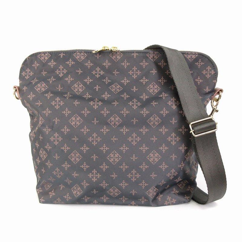 ラシット RUSSET 美品 ショルダーバッグ 斜めがけ 総柄 グレー ピンク