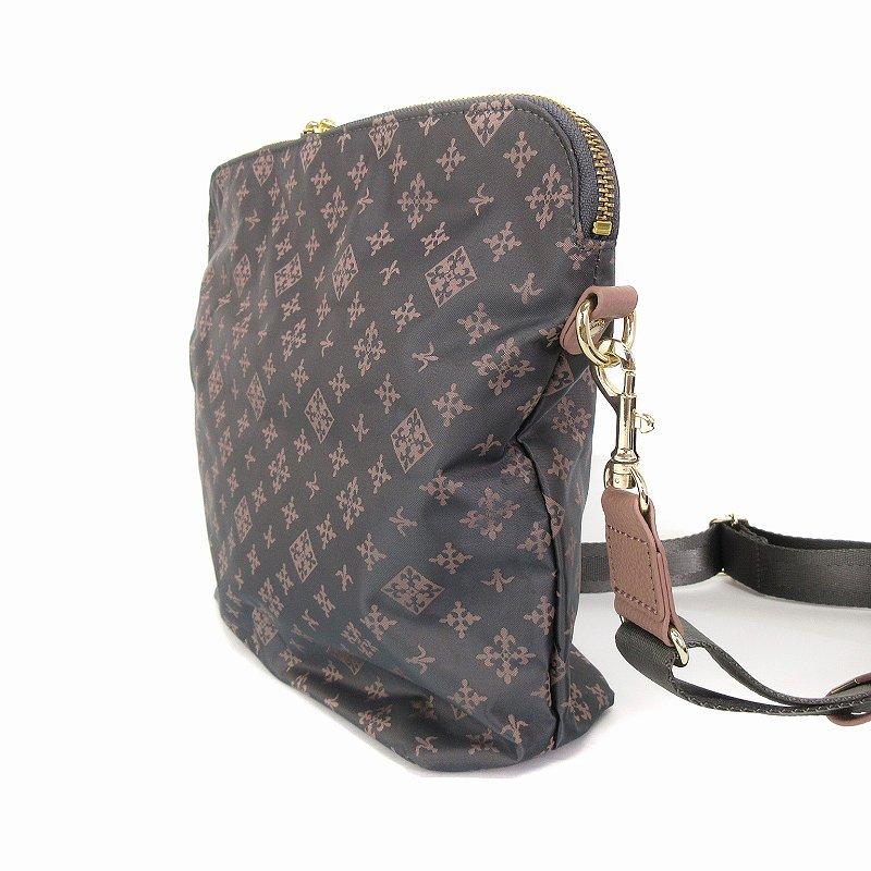 ラシット RUSSET 美品 ショルダーバッグ 斜めがけ 総柄 グレー ピンク