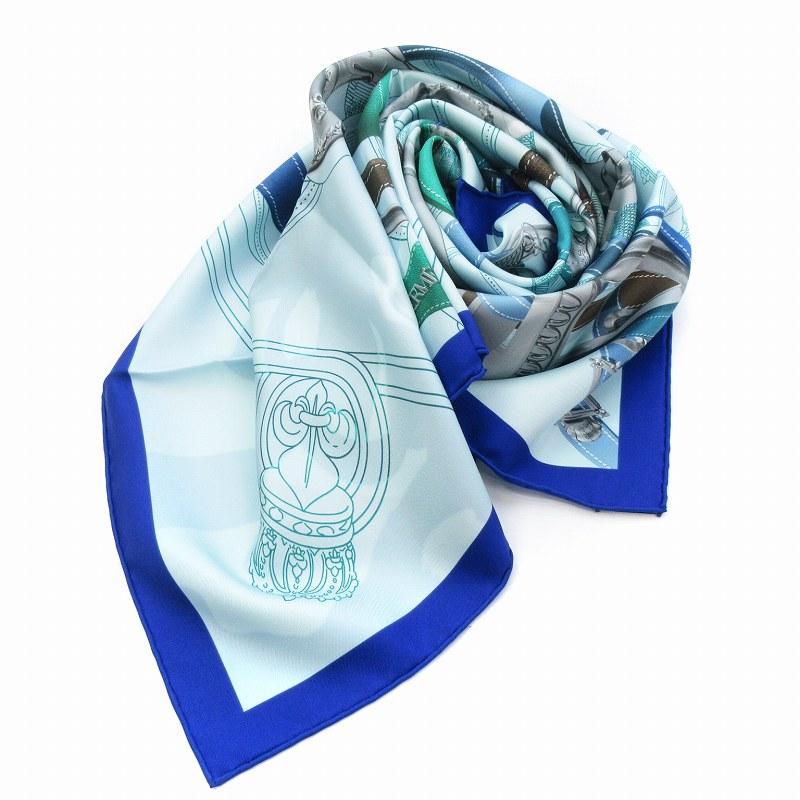 HERMES エルメス 美品 カレ90 カヴァルカドゥール・ヴォルティジュール  