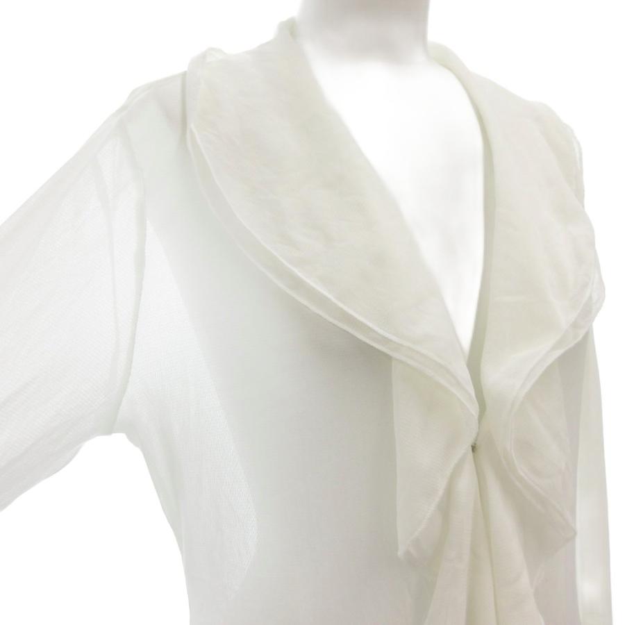 スーパービューティー Super Beauty 美品 カーディガン シアー フリル