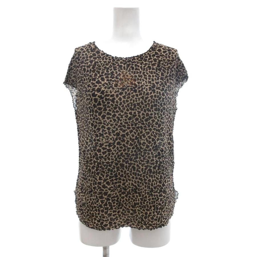 イタリヤ 伊太利屋 カットソー レオパード ヒョウ柄 プリーツ リップル 11 黒 ブラック 黄 イエロー /JS レディース :  ブランド古着販売のベクトル - 通販 - Yahoo!ショッピング