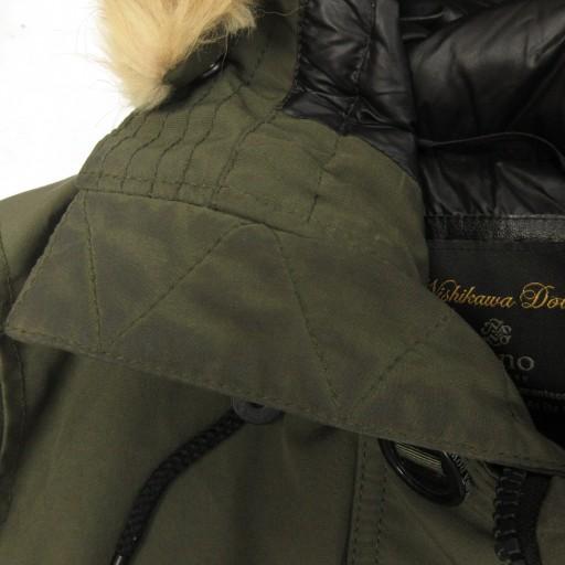 ナノユニバース ミリタリースタンドネックダウン 西川ダウン/カーキ/Mサイズ ナノユニバース ミリタリースタンドネックダウン 西川ダウン