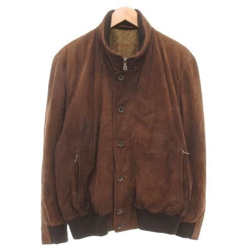 【中古】カプラウン KAPRAUN レザージャケット ブルゾン 革ジャン 茶 ブラウン /AE ■GY99 メンズ カプラウン KAPRAUN レザージャケット ブルゾン 革ジャン 茶 ブラウン