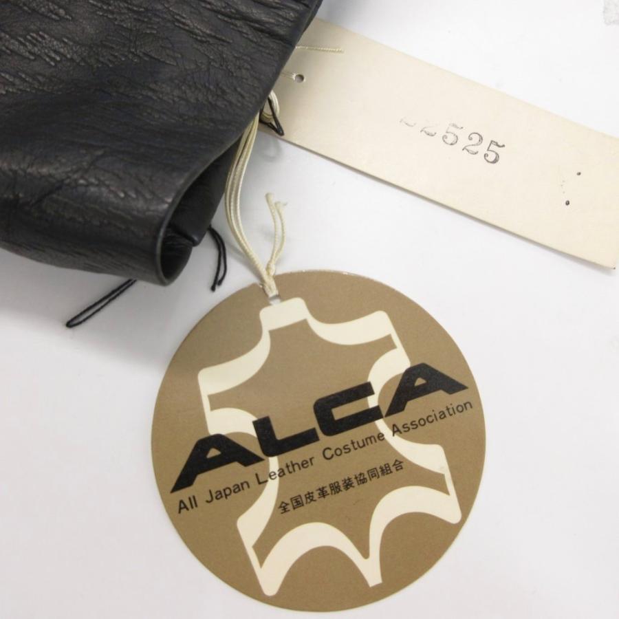 未使用品 タグ付き ALCA 認定 レザーコート ジャケット ラム革 総柄 