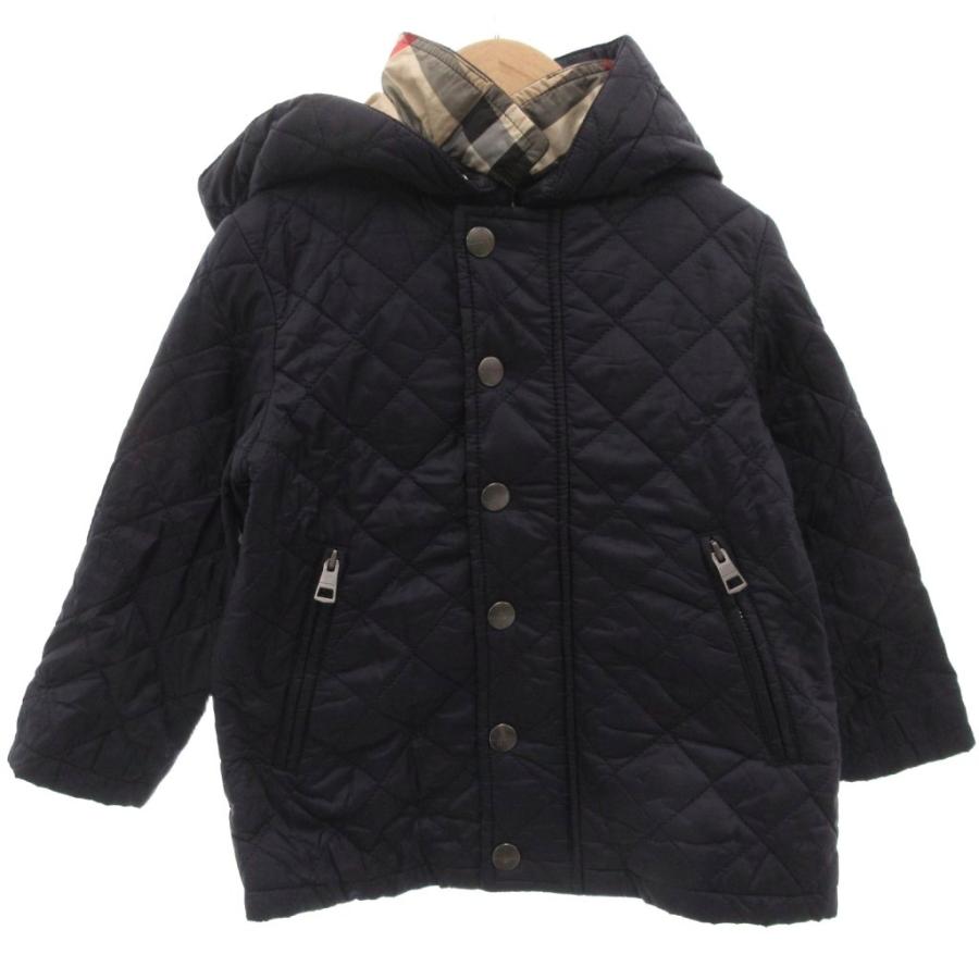 【ちゃま】バーバリーチルドレン　キッズ　黒 キルティングジャケット ︎値下げ︎Burberry美品キッズ キルティングジャケット 140cm Burberry