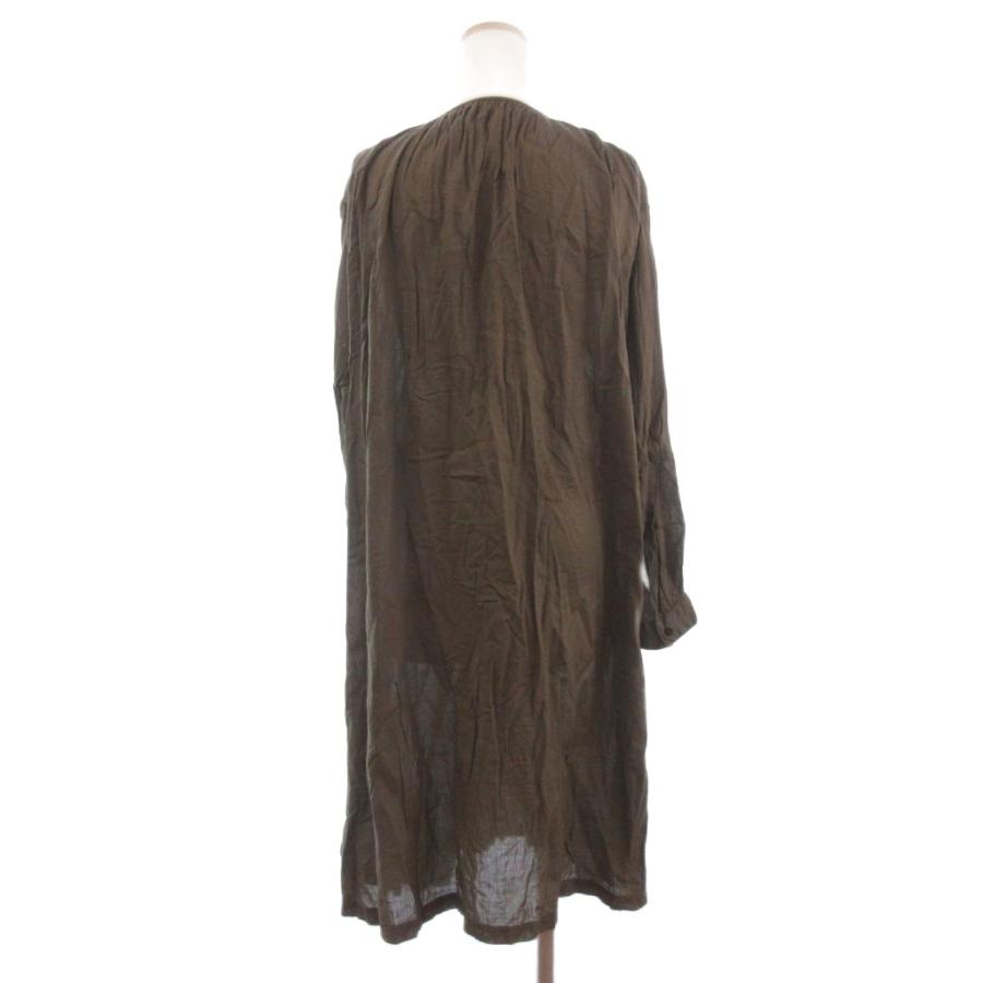 【中古】キャピタル kapital ワンピース ロング 長袖 Vネック S 茶 ブラウン レディース キャピタル kapital ワンピース ロング 長袖 Vネック S 茶 ブラウン
