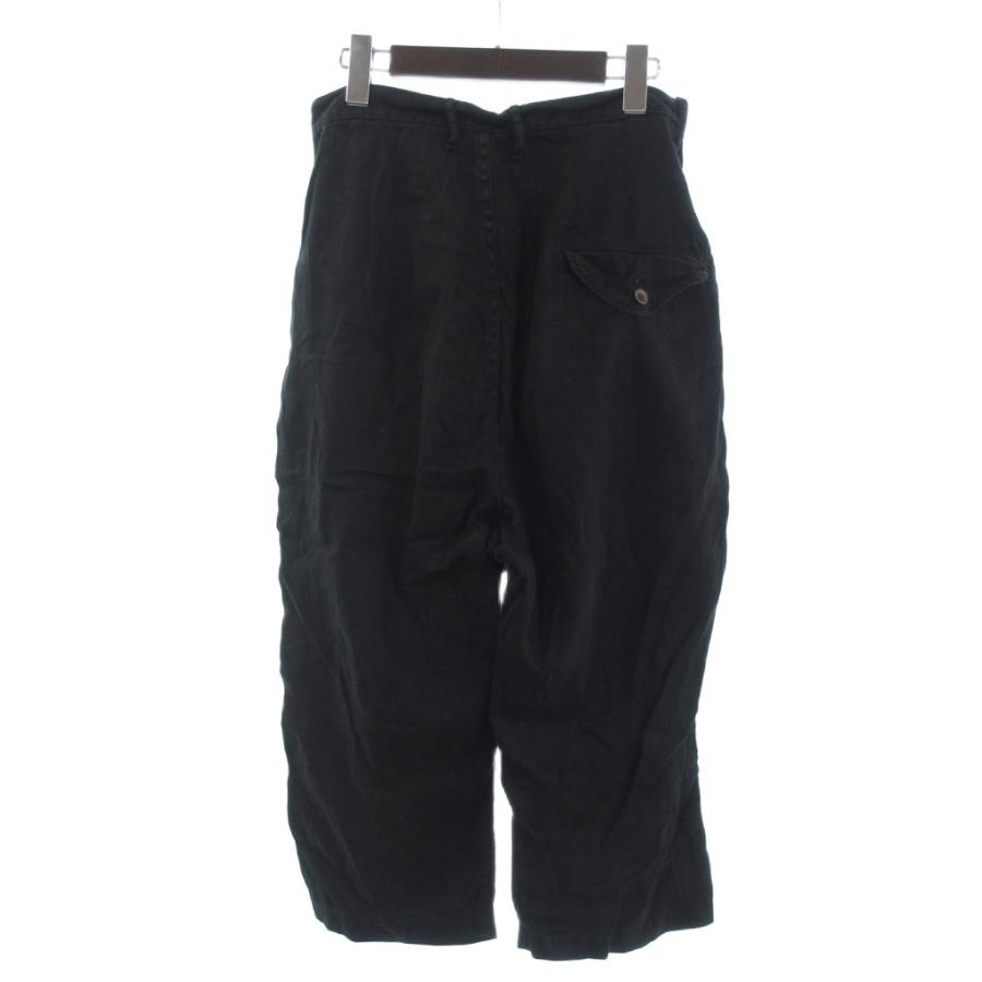 キャピタル kapital パンツ クロップド 七分丈 リボン 麻 リネン XS 黒